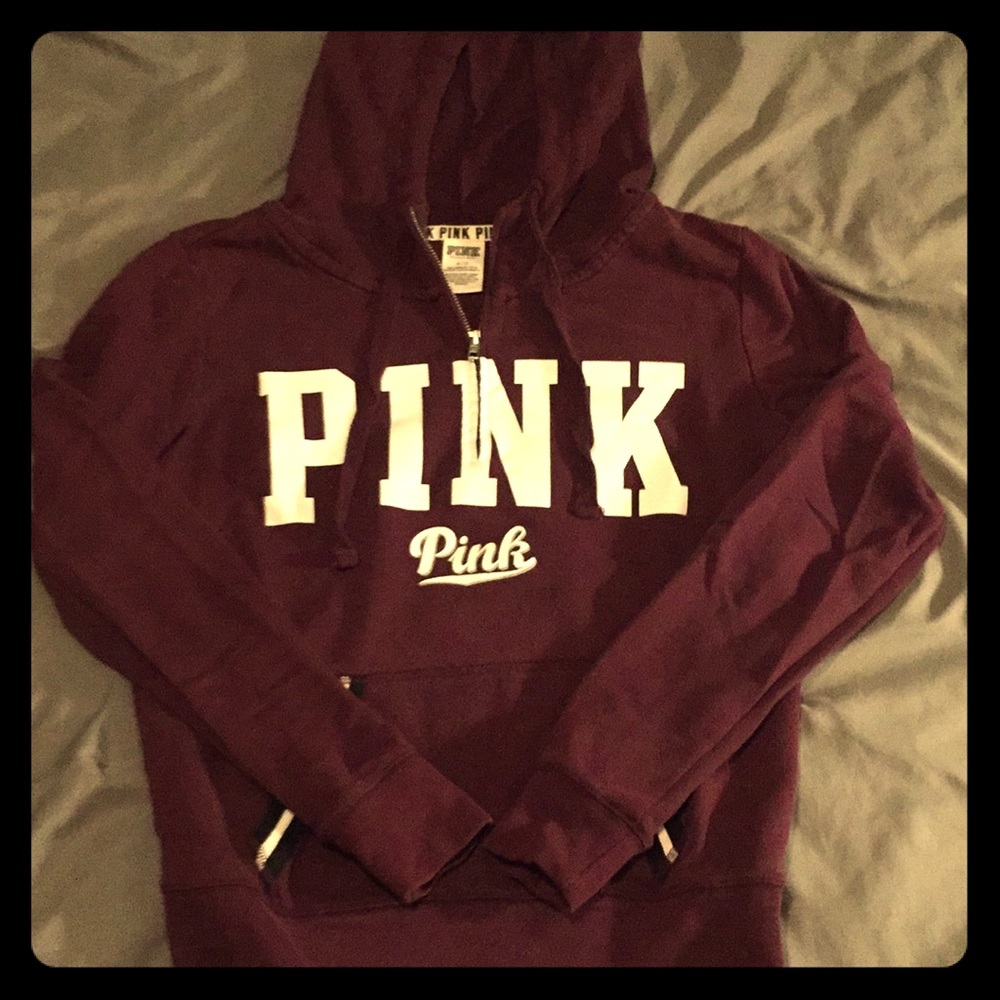 PINK VS maroon hoodie size small
